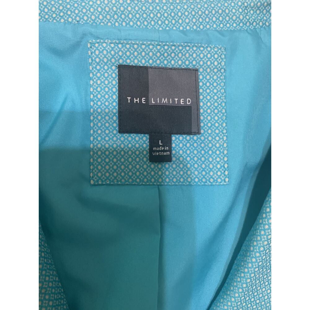 The Limited Baby Blue Women's Blazer Large Single Breasted Work Career Preppy - Picture 7 of 12